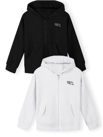 Minoti 2-er Pack Kapuzensweatshirt NOSFLEECE407 in schwarz