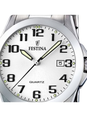 Festina Analog-Armbanduhr Festina Klassik silber groß (ca. 40mm)