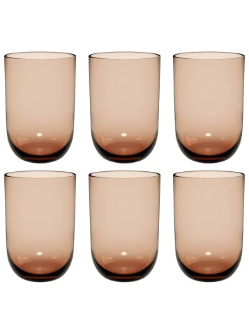 like. by Villeroy & Boch 6er Set Longdrinkbecher Like Glass 385 ml in Clay