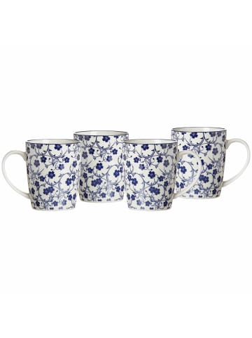 Ritzenhoff & Breker 4er Set Kaffeebecher Royal Sakura in 350 ml in weiß-blau