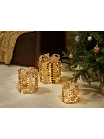 Beliani 3er-Set LED Deko SLIVSO in Gold