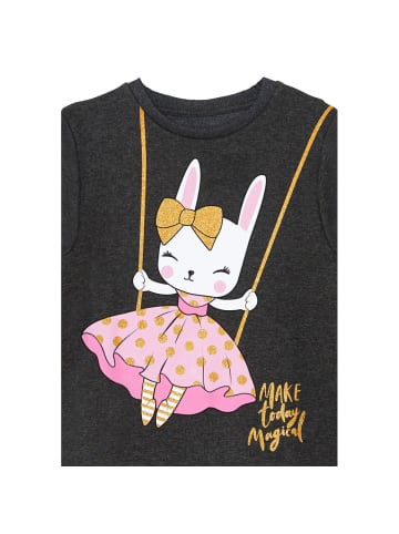Denokids Kleid Giitter Rabbit in dunkelgrau