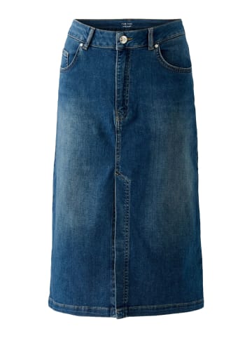 Oui Jeansrock THE MIDI in darkblue denim