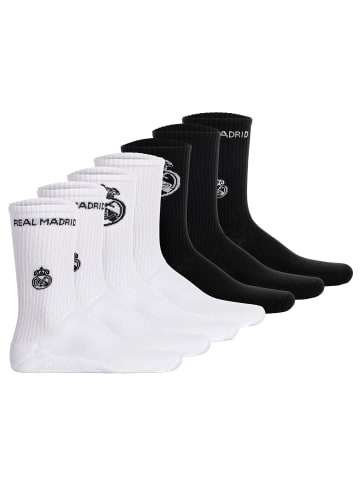 Real Madrid Socken 7er Pack in Weiß/Schwarz