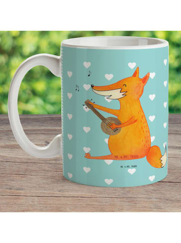 Mr. & Mrs. Panda Haferl Fuchs Gitarre ohne Spruch in Türkis Pastell