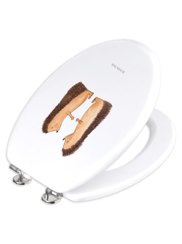 Mr. & Mrs. Panda WC Sitz Igel Liebe ohne Spruch in Weiß