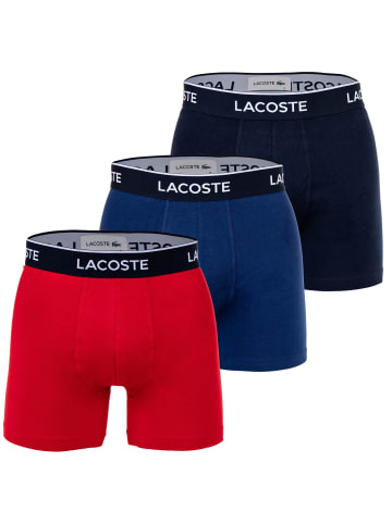 Lacoste Boxershort 3er Pack in Dunkelblau/Rot