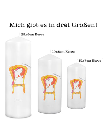 Mr. & Mrs. Panda Stumpenkerze Einhorn König ohne Spruch in Weiß