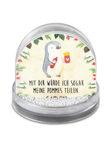 Mr. & Mrs. Panda Weihnachtskugel Pinguin Pommes mit Spruch in Naturpapier
