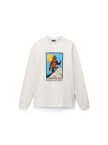 Napapijri Langarmshirt S-TEE LS in White Whisper
