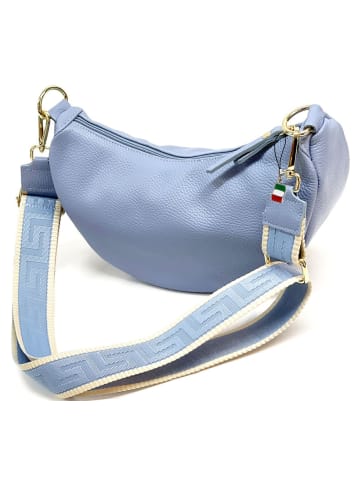 Florence Leder Umhängetasche, Citytasche Florence Tasche hellblau ca. 33cm