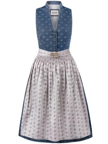 Stockerpoint Midi Dirndl "Amalie 2" in dunkelblau-grau