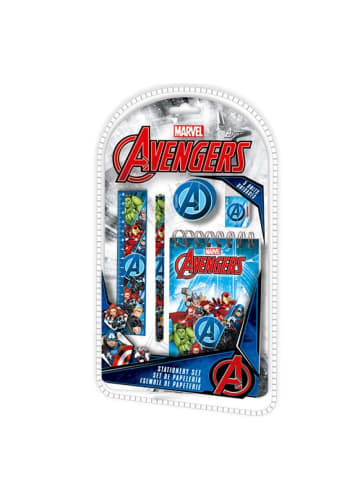 Kids Licensing Schreibwarenset Avengers Bleistift Lineal Notizblock Radiergummi 3 Jahre