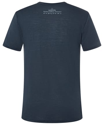 super.natural Merino T-Shirt M ZUGSPITZ TEE in blau