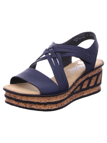 rieker Keilsandalette in blau