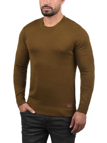 BLEND Strickpullover BHLars 20703347ME Strickpulli mit aufgestickten Ellenbogenpatches in Gelb