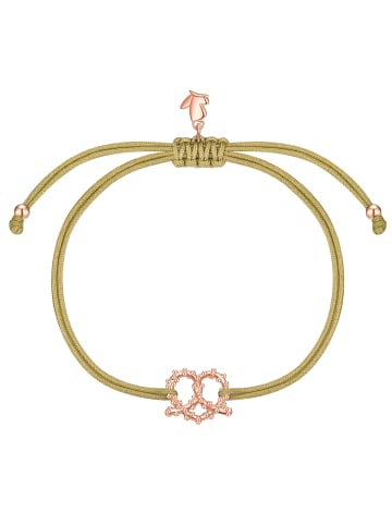 Glanzstücke München Oktoberfest Armband Herz-Breze aus Edelstahl in roségold