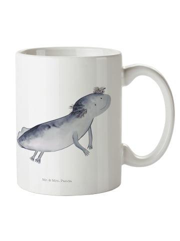 Mr. & Mrs. Panda Kaffeetasse Axolotl Schwimmen ohne Spruch in Weiß