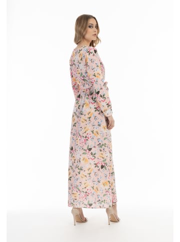 faina Damen Maxikleid Mit Blumenprint in Rosa
