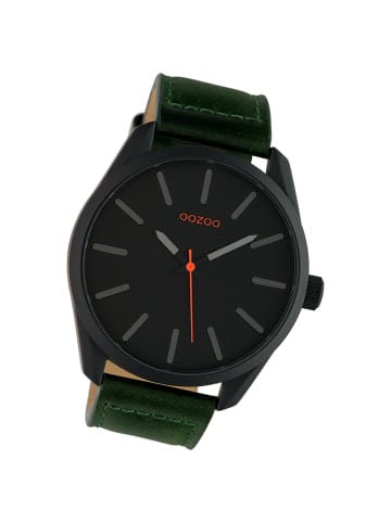 Oozoo Analog-Armbanduhr Oozoo Timepieces dunkelgrün extra groß (ca. 48mm)