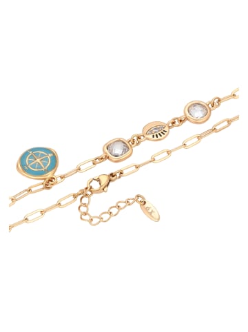 faina Women Necklace in Rose Gold Turquoise