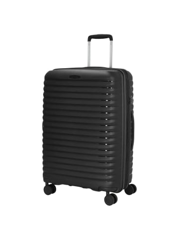 D&N Travel Line 4500+ - 4-Rollen-Trolley M 65 cm erw. (black) in schwarz