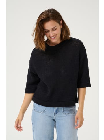 Kaffe Strickpullover KAsevita Baggy fit in Black Deep