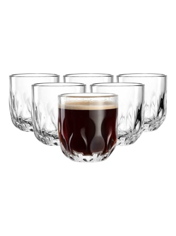 LEONARDO 6er Set Kaffeegläser (3) Gocce in Transparent 220 ml in transparent
