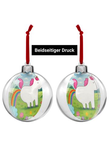 Mr. & Mrs. Panda Weihnachtskugel Kunststoff Einhorn Pupsen Desig... in Weiß