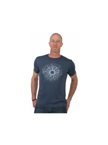 Life-Tree Rundhals T-Shirt für Herren in blau
