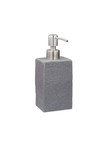 relaxdays 2 x Seifenspender in Grau - 0,2 l