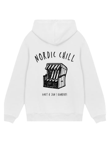 F4NT4STIC Hoodie Knut und Jan Scribble Logo in off-white