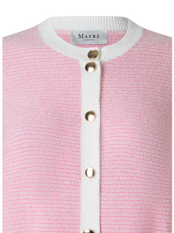 März Strickjacke in rosa weiß - 0001