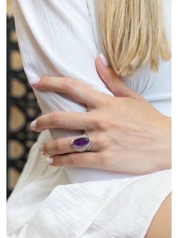 mantraroma 925er Silber - Ringe mit Amethyst