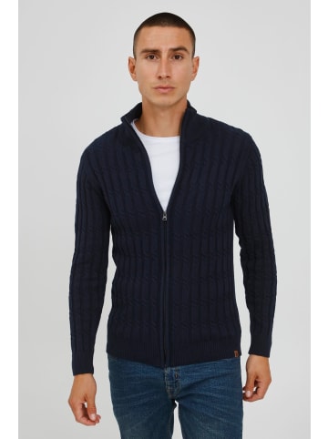 INDICODE Strickjacke IDPaulomo 35549MM Grobstrick Zip-Jacke in dunkelblau