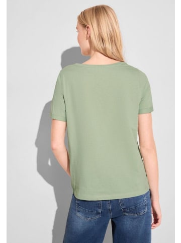 Street One T-Shirt in soft moss green