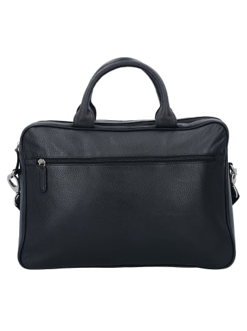 Dermata Aktentasche Leder 40 cm Laptopfach schwarz