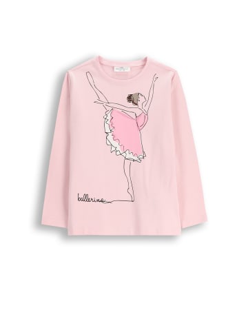 Coccodrillo Langarm-T-Shirt in rosa