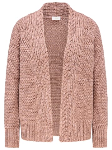 GOLDNER Strickjacke in rosé / melange