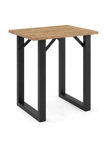 VCM Holz Bartisch Stehtisch Tisch Tresen Xona 80x50 cm in Schwarz / Honig-Eiche