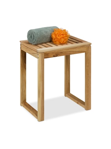 relaxdays Hocker Holz in Natur - (B)40 x (H)46 x (T)30 cm