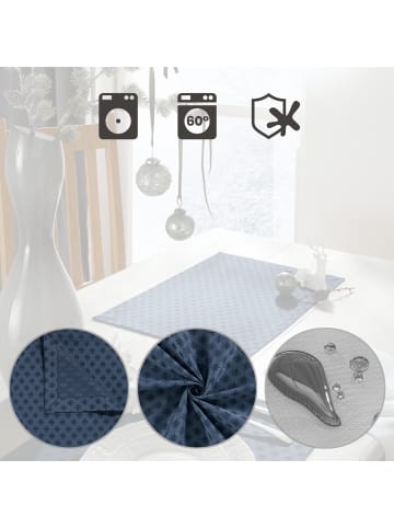 Erwin Müller Jacquard, Baumwollmischung Tischset 2er-Pack Denia in blau