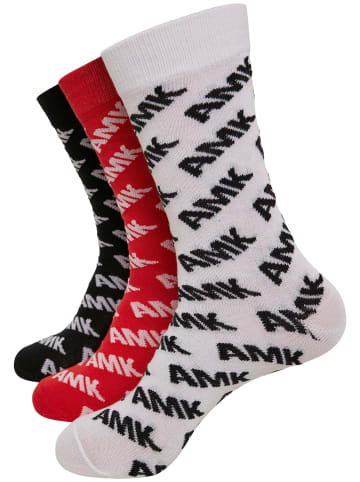 Mister Tee Socken in black/red/white