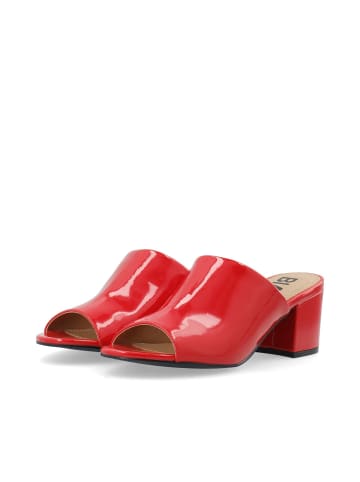 Bianco Mules in RedPatent