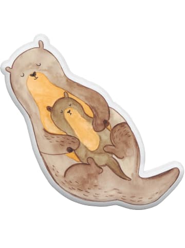 Mr. & Mrs. Panda Dekokissen Otter Kind ohne Spruch in Weiß