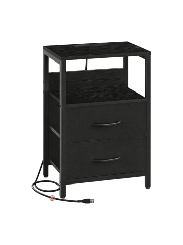 relaxdays Beistelltisch in Schwarz - (B)40 x (H)60 x (T)30 cm