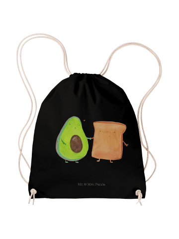 Mr. & Mrs. Panda Gymnastiktasche Avocado Toast ohne Spruch in Schwarz