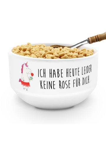 Mr. & Mrs. Panda dessertschale Einhorn Dame mit Spruch in Weiß