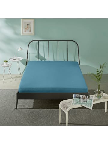 REDBEST Single-Jersey Spannbettlaken San Francisco in rauchblau