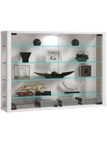 VCM  Wandvitrine Hängevitrine Glasvitrine Vitrosa L in Weiß